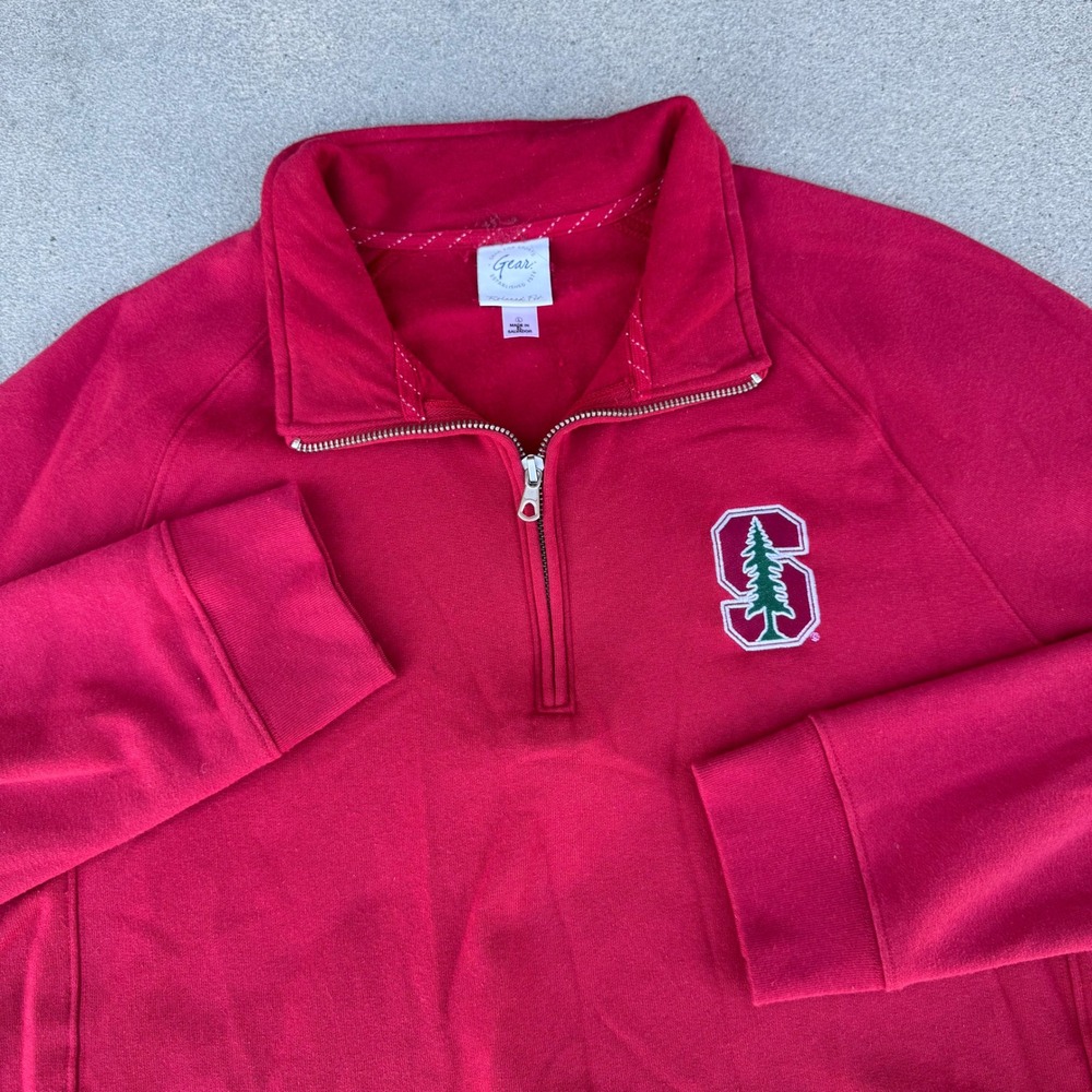 Gear For Sports Stanford University Cardinal Quarter Zip Pullover Red Large